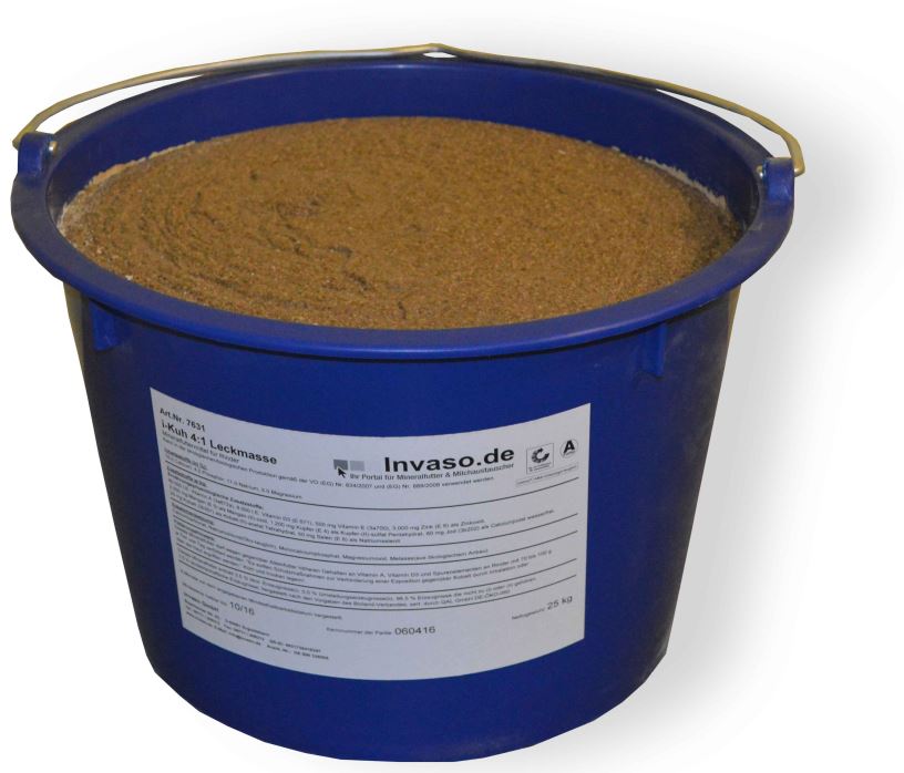 Mineralleckmasse für Rinder, 25 kg Eimer, Invaso GmbH